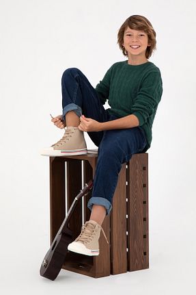 پلیور سبز بچه گانه ساده U.S. Polo Assn. - کد 871280539