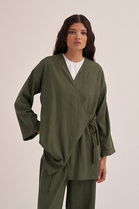 ست بالاتنه و پائین تنه خاکی زنانه بافتنی ebu prive - کد 880203065