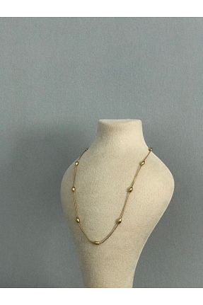 گردنبند استیل ( فولاد ) طلائی زنانه استیل (فولاد) MODA - کد 870887528