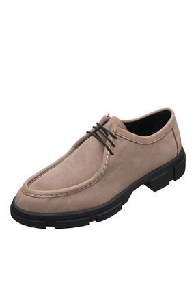 کفش آکسفورد طوسی مردانه چرم خالص COSTO - کد 880227627
