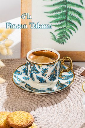 فنجان قهوه آبی 6 نفره Porsima - کد 871315628