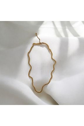 گردنبند استیل ( فولاد ) طلائی استیل (فولاد) Lavinia accessories - کد 880242121