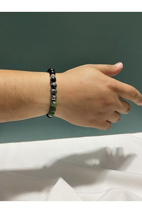 دستبند جواهر سبز زنانه سنگ طبیعی DOĞAL TAŞ CENNETİ - کد 880248832