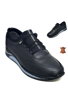 کفش کژوال مشکی مردانه چرم خالص İriayak - کد 801446980