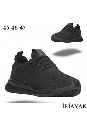 کفش اسنیکر مشکی مردانه بند دار İriayak - کد 816191789