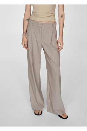 شلوار بژ زنانه پلی استر MANGO - کد 794907899