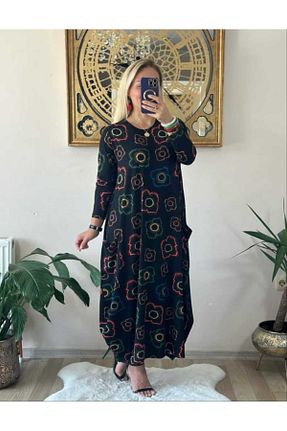 لباس سایز بزرگ مشکی زنانه ویسکون KLEERMAKER - کد 880103749