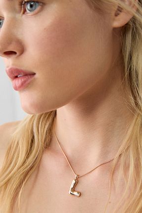 گردنبند جواهر طلائی زنانه فلزی Stradivarius - کد 880421090