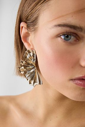 گوشواره جواهر طلائی فلزی Stradivarius - کد 880463961