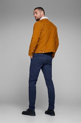 شلوار سرمه ای مردانه پنبه - الاستین Jack & Jones - کد 40498673