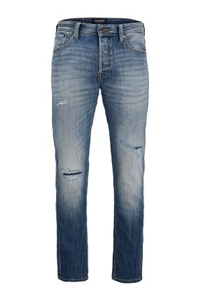 شلوار جین سرمه ای مردانه پاچه تنگ Jack & Jones - کد 757277874