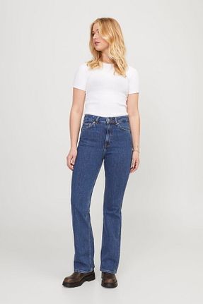 شلوار جین آبی زنانه پاچه گشاد Jack & Jones - کد 817889775