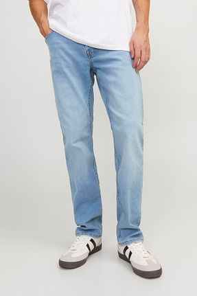 شلوار جین سرمه ای مردانه پاچه لوله تفنگی Jack & Jones - کد 848553182