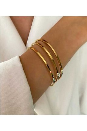 دستبند استیل (فولاد) زرد زنانه استیل (فولاد) Genel Markalar - کد 871404235