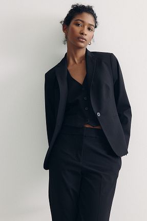 کت بلیزر مشکی زنانه پلی استر H&M - کد 857900904