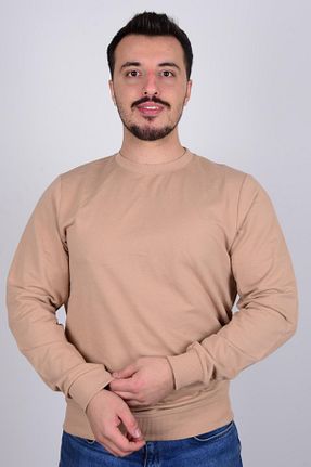 سوئیشرت بژ مردانه ساده Cazador - کد 782282085