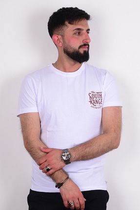 تیشرت سفید مردانه اسلیم فیت Cazador - کد 825660980
