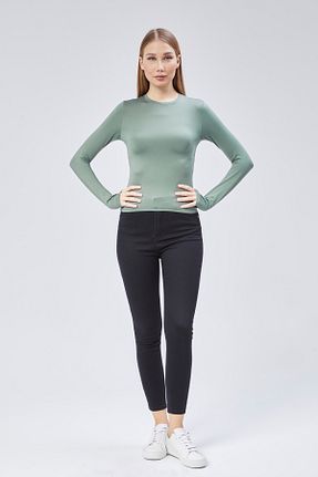 بلوز سبز زنانه ساده Maison La Femme - کد 880566020