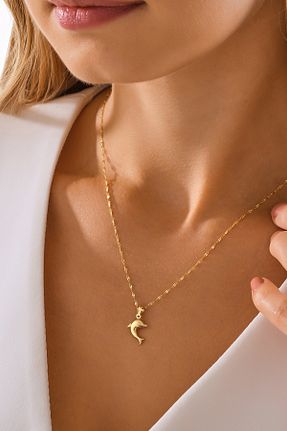 گردنبند طلا طلائی زنانه 14 عیار MOOM MÜCEVHERAT - کد 880555431