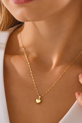 گردنبند طلا طلائی زنانه 14 عیار MOOM MÜCEVHERAT - کد 880555475