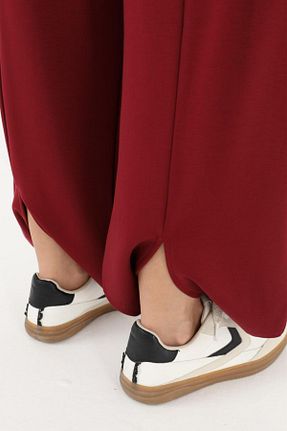 ست بالاتنه و پائین تنه زرشکی زنانه بافتنی Puane - کد 880569412