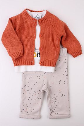 ست نوزادی قهوه ای بچه گانه Mini Ropa - کد 771591608