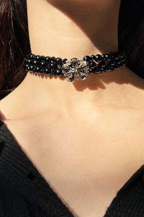 گردنبند جواهر مشکی زنانه شیشه Sose Moda - کد 445641475