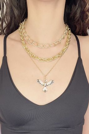 گردنبند جواهر طلائی زنانه زیرکن Sose Moda - کد 639995166