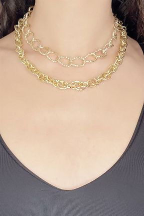 گردنبند جواهر طلائی زنانه چرم Sose Moda - کد 639995154