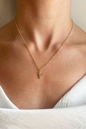 گردنبند جواهر طلائی زنانه روکش طلا Sose Moda - کد 210493456