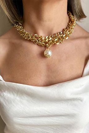 گردنبند جواهر طلائی زنانه Sose Moda - کد 717783692