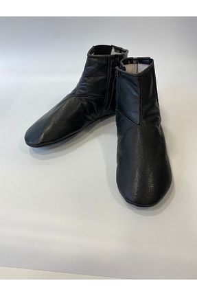 پاپوش مشکی زنانه چرم خالص AYAKKABIM RENGARENK - کد 877382687