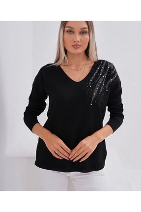 پلیور مشکی زنانه ساده D LAVELLA - کد 880642232