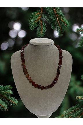 گردنبند استیل ( فولاد ) قهوه ای زنانه سنگ AURA GARDEN - کد 880654030