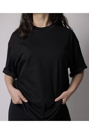 تیشرت مشکی زنانه اورسایز SWEATEE - کد 844201821