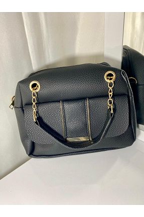 کیف دوشی مشکی زنانه چرم مصنوعی MEBÜŞEM - کد 880745918