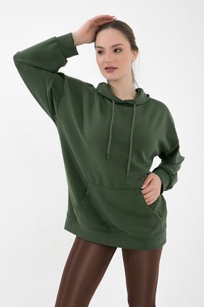 سوئیشرت خاکی زنانه ساده ACELYA - کد 880746994