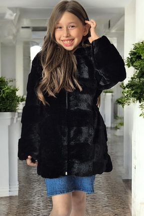 پالتو پشمی مشکی بچه گانه اسلیم فیت QUB CLUB - کد 880881739