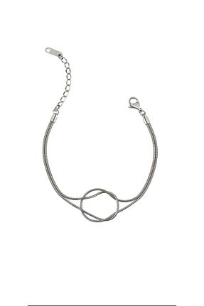 دستبند استیل (فولاد) طوسی زنانه استیل (فولاد) AKSESUARIM - کد 880759162