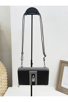 کیف پستچی مشکی زنانه چرم مصنوعی Silver Polo - کد 880799994