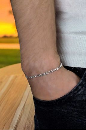 دستبند نقره طوسی مردانه 925 عیار MODA925 - کد 880830107