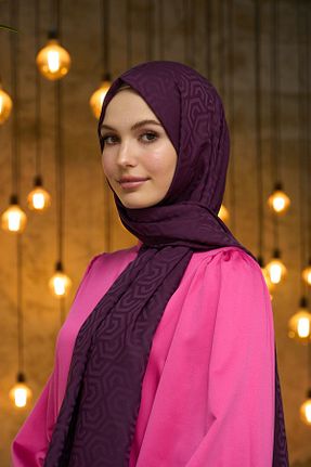 شال بنفش زنانه İpekhan - کد 832896055