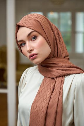 شال قهوه ای زنانه İpekhan - کد 832895958