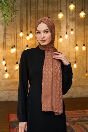 شال قهوه ای زنانه İpekhan - کد 832896127
