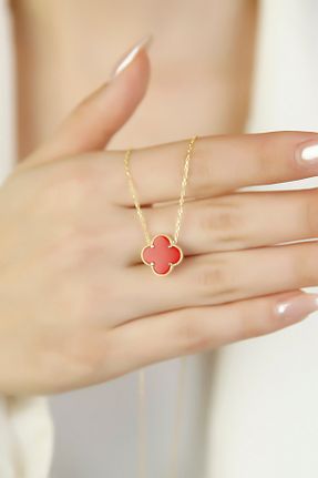گردنبند نقره قرمز زنانه 925 عیار SARIASLAN - کد 876255475