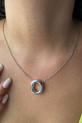 گردنبند استیل ( فولاد ) طوسی زنانه استیل (فولاد) Doğaltaş - کد 880952926