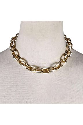 گردنبند استیل ( فولاد ) طلائی زنانه استیل (فولاد) neslyaccessories - کد 880960331