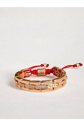 دستبند جواهر قرمز زنانه فلزی Vagueta - کد 880959868