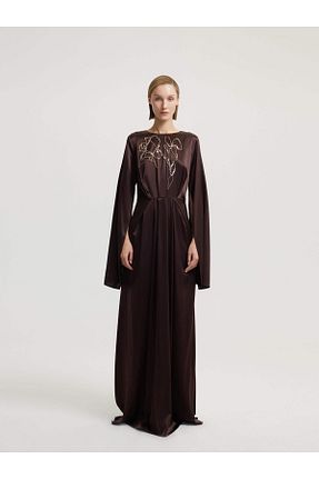 لباس قهوه ای زنانه بافتنی BAQA - کد 881044686