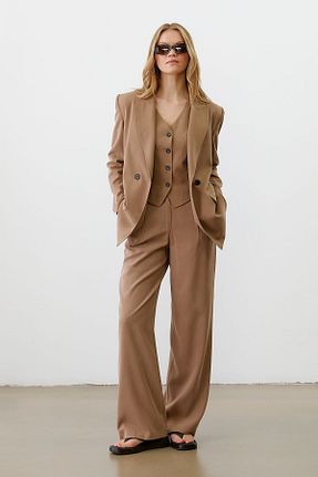کت قهوه ای زنانه اورسایز urban focus - کد 831798535